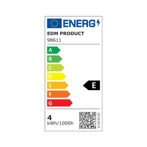 Bombilla esferica con filamento de led e14 4w 500lm 3200k luz calida ø4,5x7,8cm edm [1]