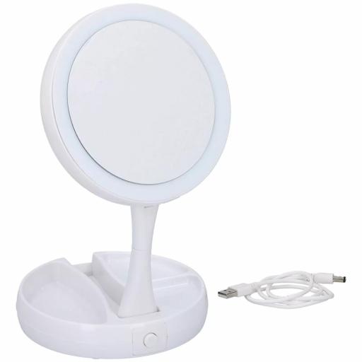 GRUNDIG ESPEJO LED CON AUMENTO PLEGABLE 16 x 16 x 29 cm [1]