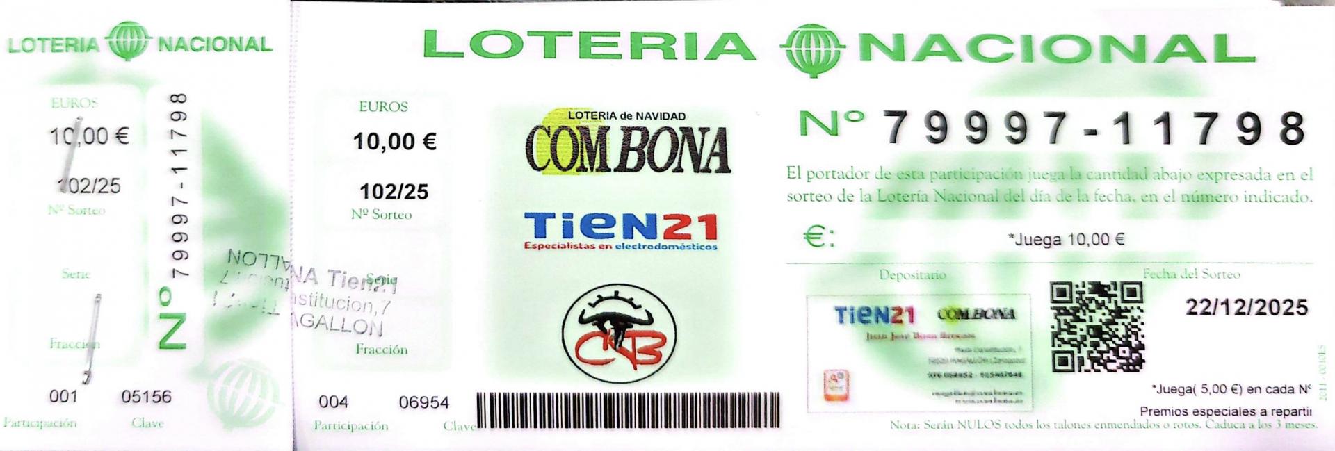 LOTERIA DE NAVIDAD COMBONA