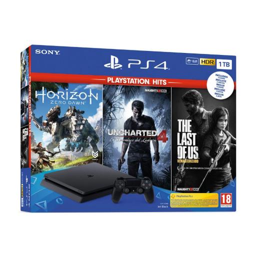 CONSOLA PS4 1TB + UNCHARTED 4 + THE LAST OF US + HORIZON ZERO DAWN [0]