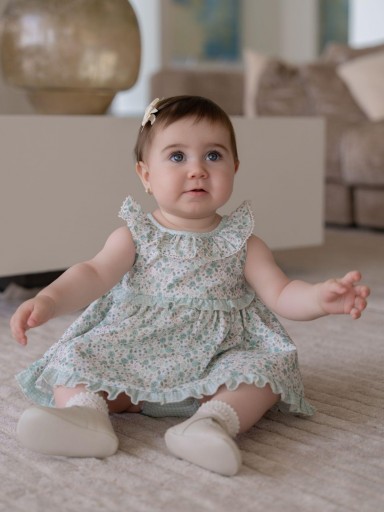 Miranda vestido Bebe Braguita Estampado Flores Verde "Amaranta" 0036/VB [0]