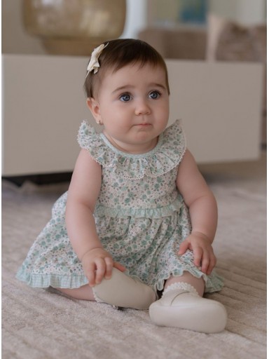 Miranda vestido Bebe Braguita Estampado Flores Verde "Amaranta" 0036/VB [1]