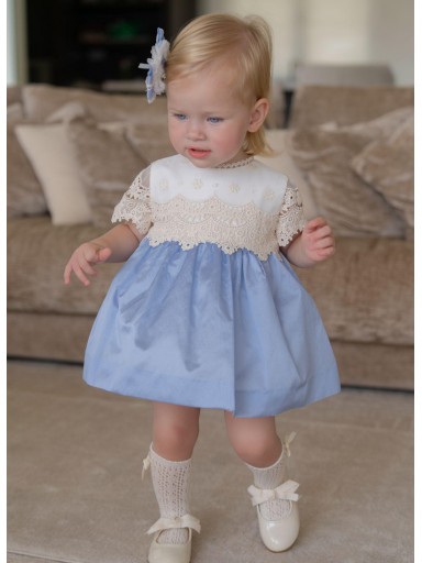 Miranda vestido Bebe Guipur Falda Azul "Ciclamen" 0125/V [0]