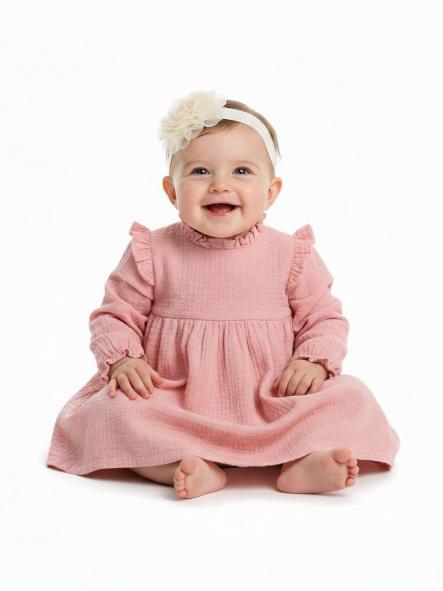 Miranda Vestido Bebe Plumeti Rosa "Cleo" 36/0121/V