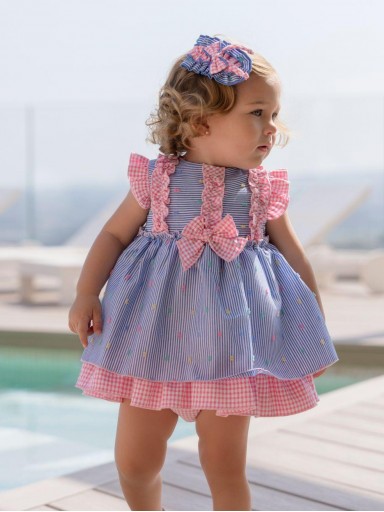Miranda vestido Bebe Rayas y Cuadros detalles Multicolor "Cala" 0146/V [1]