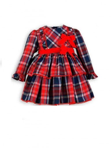 Miranda Vestido Bebe Cuadro escoces 2 Lazadas "Harper" 0158/V [0]