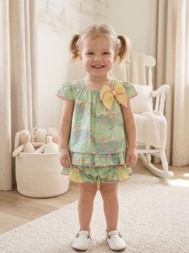 Daniesty Jesusito Bebe Braguita y Vestido Estampado Bosque  Lazada Cuadro Vichy Familia Hawaii 001