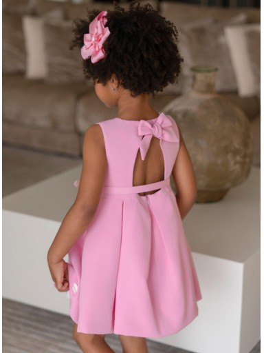 Miranda Vestido Infantil Ceremonia Rosa Falda Tablas "Azalea" 0232/V [2]