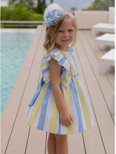 Miranda Vestido Infantil Rayas Volante Hombros "Petunia" 0238/V [2]