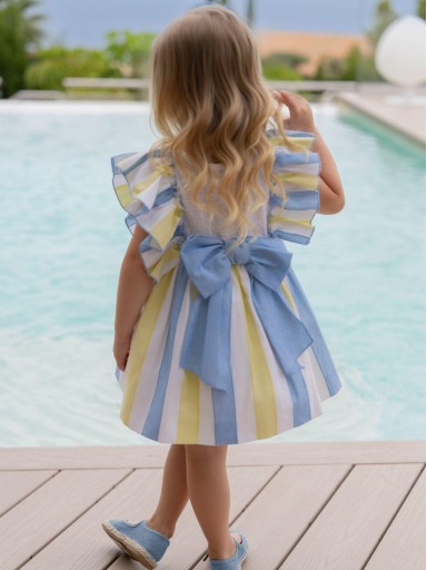 Miranda Vestido Infantil Rayas Volante Hombros "Petunia" 0238/V [4]