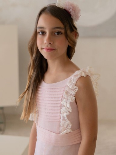 Miranda Mono Niña Sin Mangas Pantalón Largo Rosa "Hortensia" 0325/M [2]