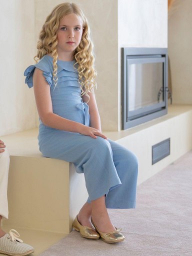 Miranda Mono Niña Sin Mangas Pantalón Largo Azul Lazada "Cintia" 0328/M [1]