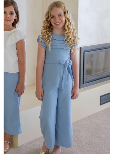 Miranda Mono Niña Sin Mangas Pantalón Largo Azul Lazada "Cintia" 0328/M