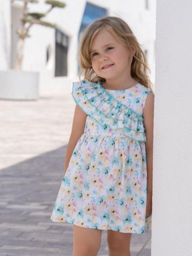 Miranda Vestido Infantil Estampado Volante Asimétrico "Mimosa" 0612/V [0]