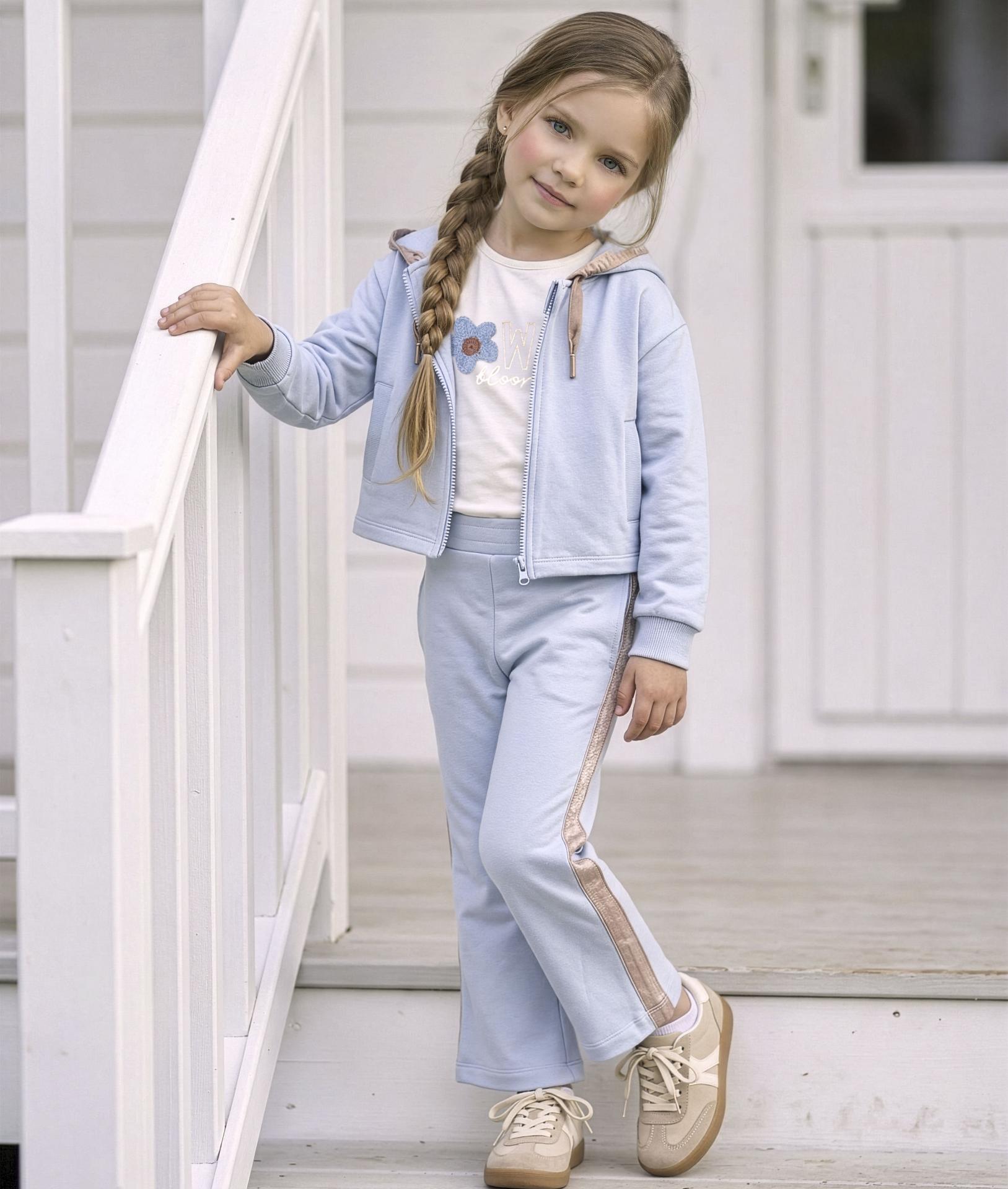Miranda Chandal Infantil Sudadera Cremallera Capucha Pantalon Celeste "Wendy" 0632