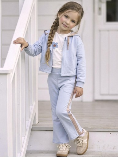 Miranda Chandal Infantil Sudadera Cremallera Capucha Pantalon Celeste "Wendy" 0632 [0]