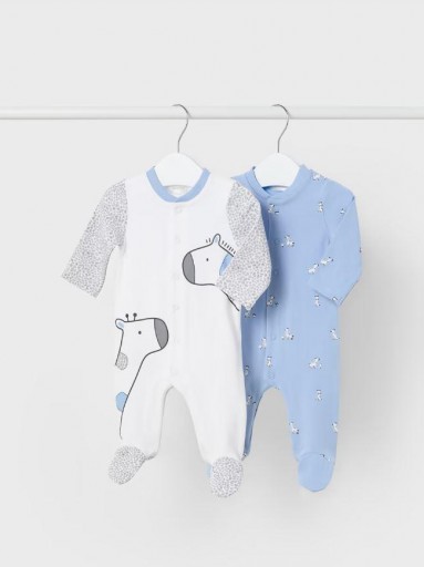 Mayoral set 2 pijamas recién nacido 23-01757-062 Light blue