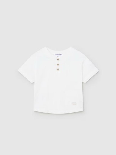 Mayoral camiseta botones bebé 24-01016-081 Blanco