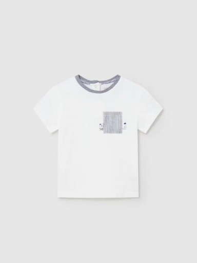 Mayoral camiseta bolsillo bebé 24-01017-085 Blanco [0]