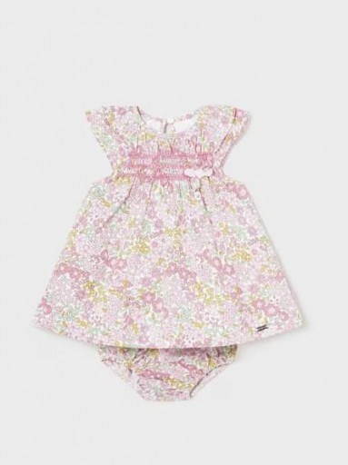 Mayoral Vestido nido de abeja 24-01808-011 Rosa baby