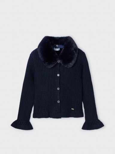 Mayoral  Rebeca tricot cuello pelo 14-04362-031 Marino
