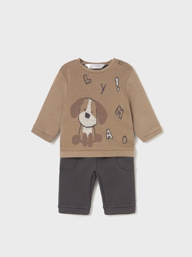 Mayoral Conjunto Pantalon Largo Jacquard 15-02583-078 Cacahuete