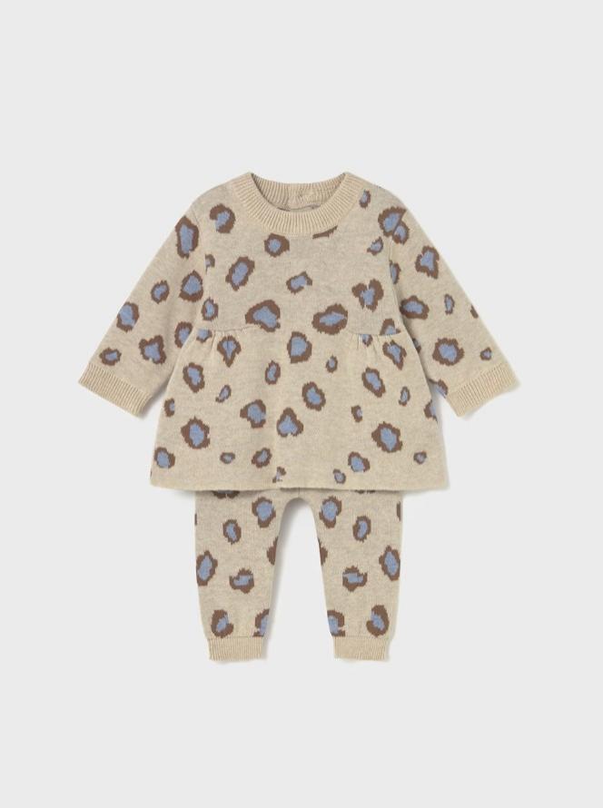 Mayoral Conjunto pantalón y jersey Tricot 15-02732-090 Tapioca Vig