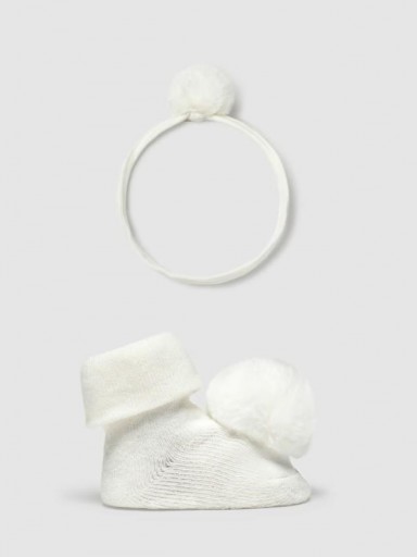 Mayoral Set diadema y calcetines  15-09922-052 Crudo 