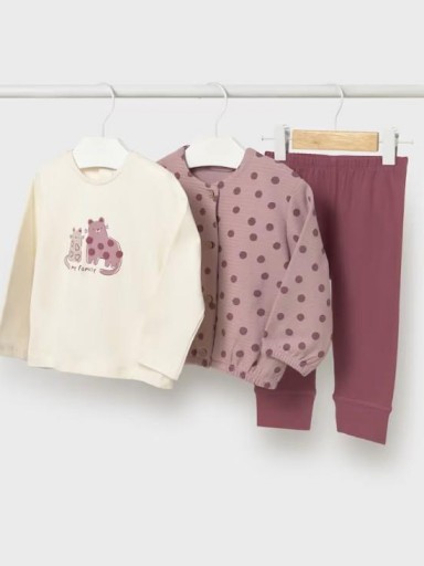 Conjunto 3 piezas lunares bebé 15-02743-043 Rosado [0]