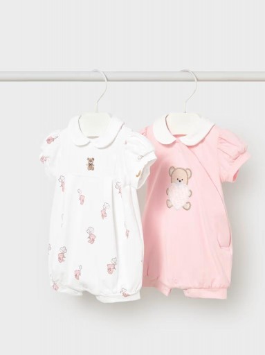 Mayoral Set 2 pijamas cortos bordados 26-01704-090 Rosa Baby [0]