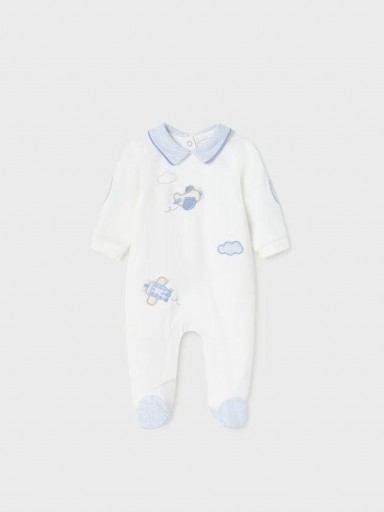 Mayoral pijama con estampado recién nacido 23-01750-042 Blanco