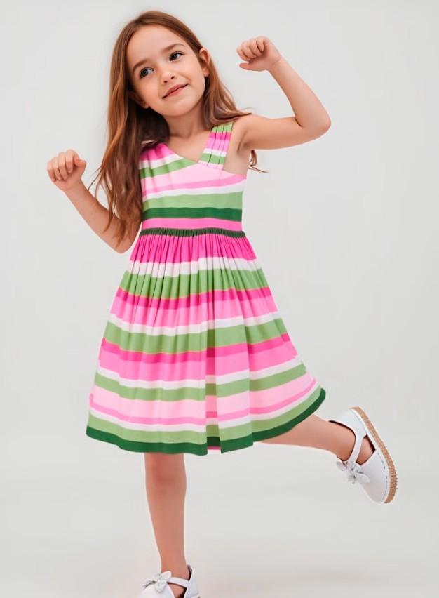 Mayoral Vestido Rayas 25-03920-058 Orquidea