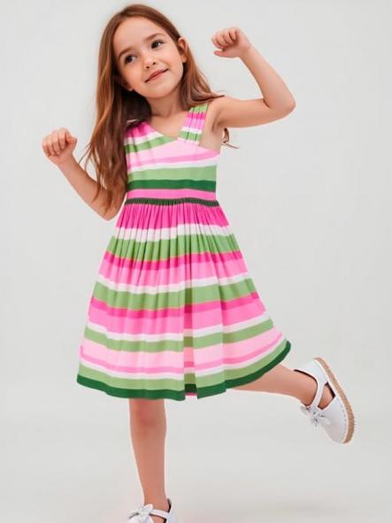 Mayoral Vestido Rayas  25-03920-058 Orquidea