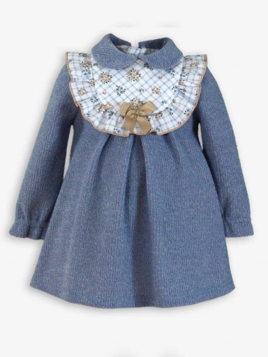Miranda Vestido Bebe Punto Azul Pieza Blanca Lazada Camel "Carrie" 0500/V [2]