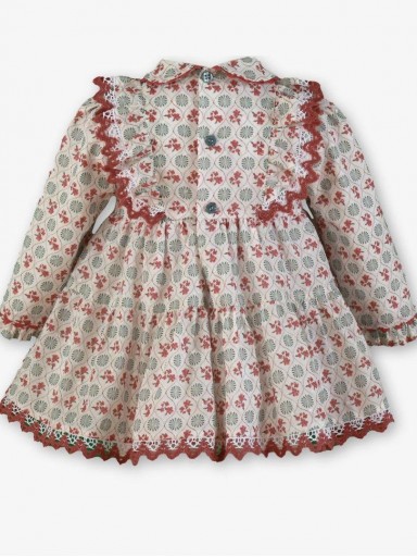 Miranda Vestido Bebe Estampado Geométrico Puntilla "Evolett" 0156/V [5]