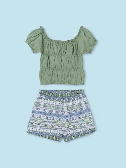 Mayoral Conjunto Short estampado 25-06294-001 Menta