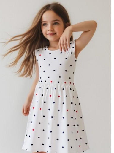 Mayoral Vestido Topos Bordados 25-03921-062 Crd-Marino [0]