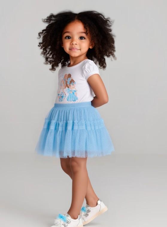 Mayoral Falda Tul Plumeti 25-03961-028 Cielo