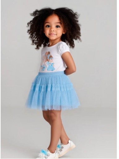 Mayoral Falda Tul Plumeti 25-03961-028 Cielo