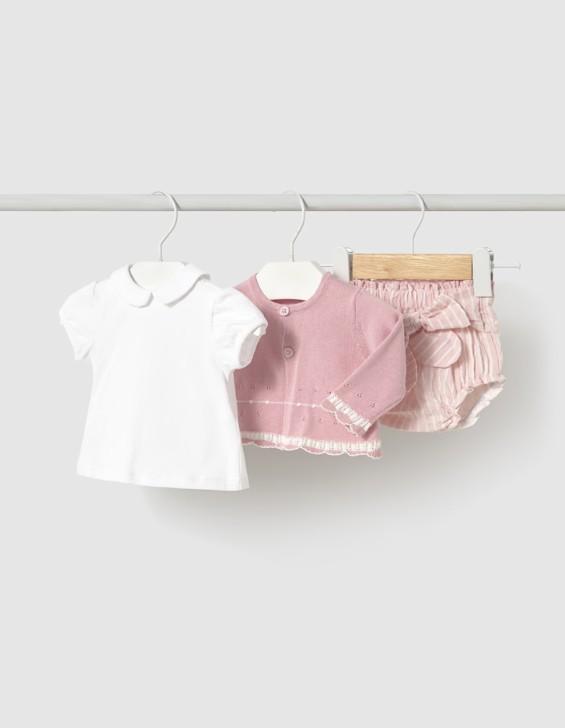 Mayoral Conjunto Short y chaqueta 25-01254-083 Rosa Baby
