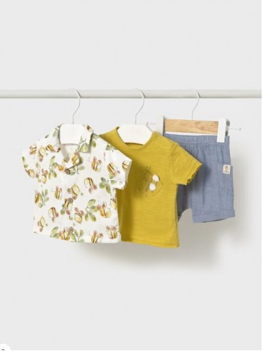 Mayoral Conjunto 3 piezas con sobrecamisa 25-01205-045 Oliva [0]