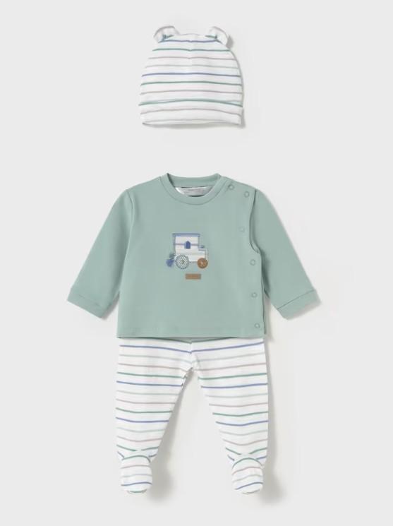 Mayoral Conjunto 3 piezas polaina 25-01557-021 Jade