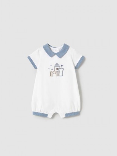 Mayoral Pelele corto cuello 25-01708-067 Bco-Riviera [0]