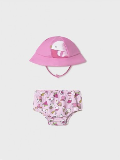 Mayoral Bañador con gorro protección solar 25-01620-078 Petalo
