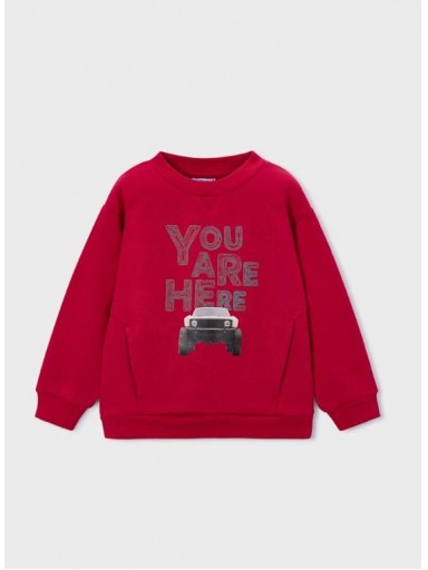 Mayoral Pullover Serigrafia "Coche" 15-04404-036 Rojo