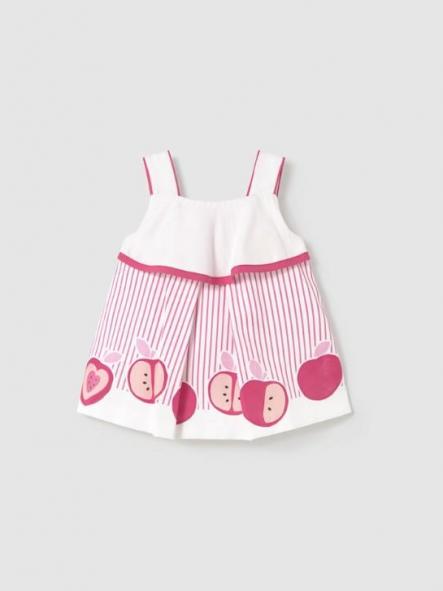 Mayoral Vestido cenefa frutas 25-01864-094 Fragola