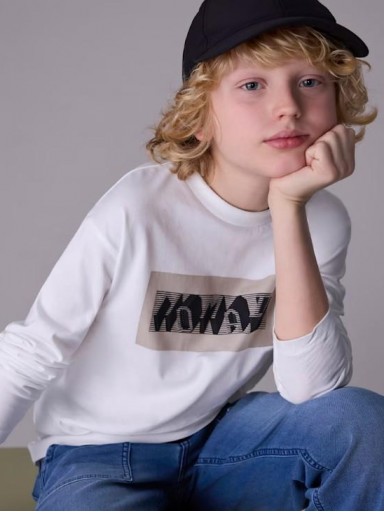 Mayoral Camiseta relieve 15-07013-049 Nata