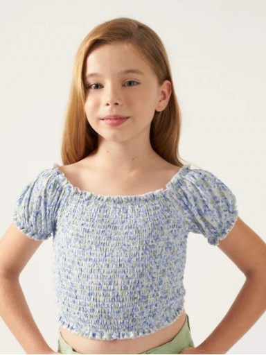 Mayoral top punto smock 24-06104-014 Menta