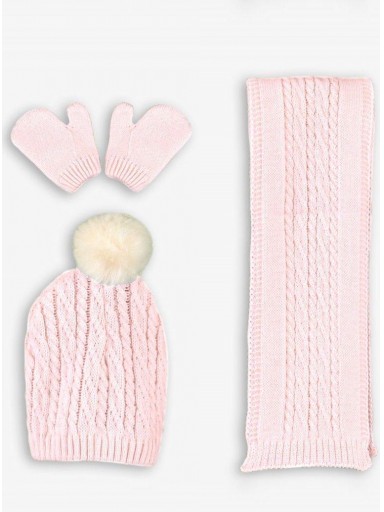 Miranda Conjunto Gorro, Bufanda y Guantes Rosa 0020/BGM [0]