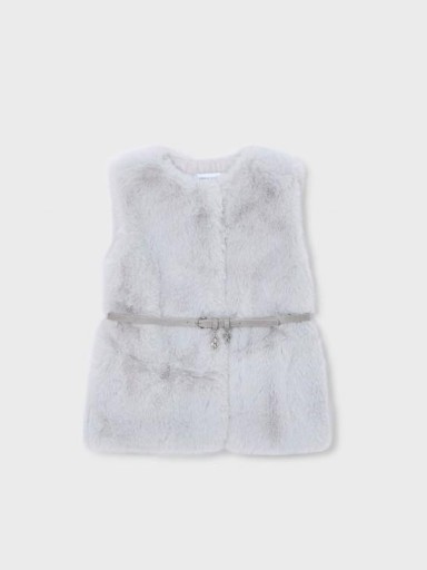 Mayoral Chaleco Pelo Cinturón 15-04315-091 Plata [0]